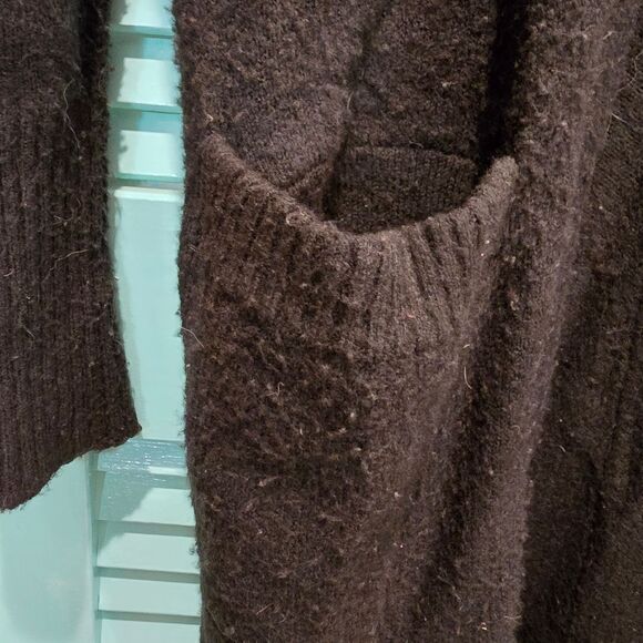 Women's Black Open-Front Cardigan - Picture 4 of 5